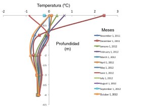 Chachani 5350 m temperatura suelo vs profundidad